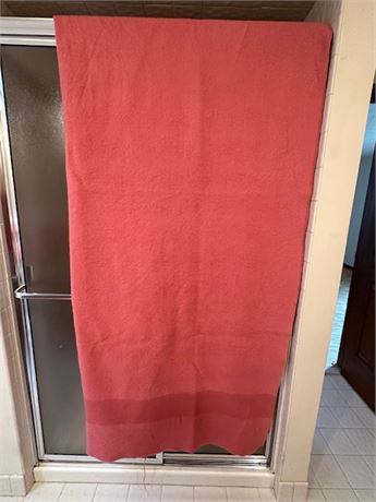 Vintage Red Hudson's Bay Point Wool Blanket
