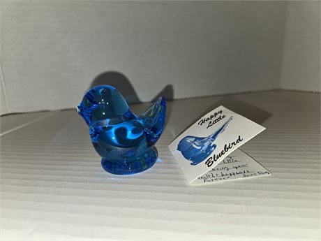Art Glass Happy Little Bluebird