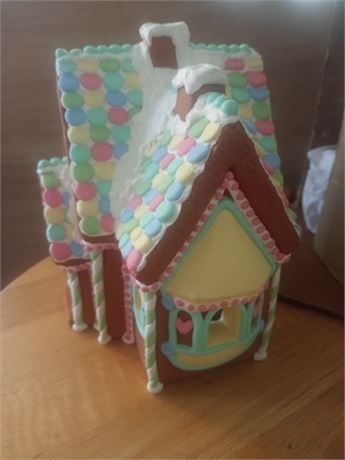 Vintage Light Up Gingerbread House with Box