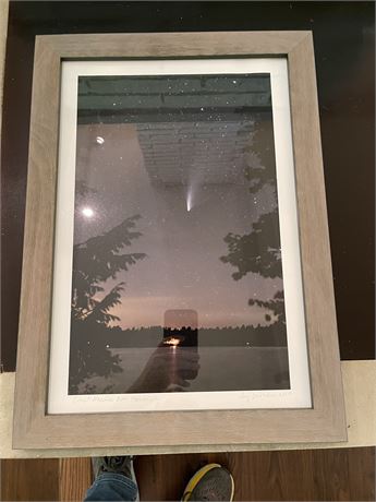 Comet Neowise Over Maranacook Framed Photo 2020