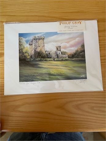 Vintage Matted Philip Gray Special Edition Print- "Summer's Day" Blarney Castle