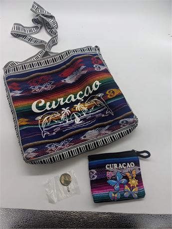 Curaco Shoulder Bag and Change purse with Coin