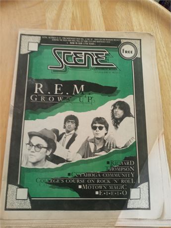 Vintage 1986 Scene R.E.M group Magazine