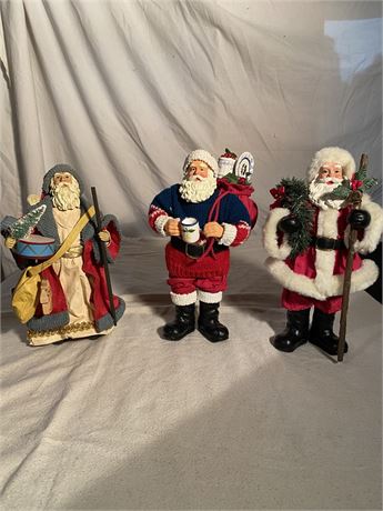 Collectible Paper Mache' Santa Figures