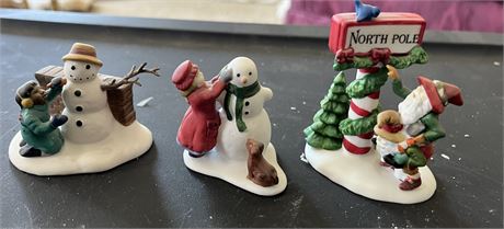 Department 56 Santa and Snowmen Figurines