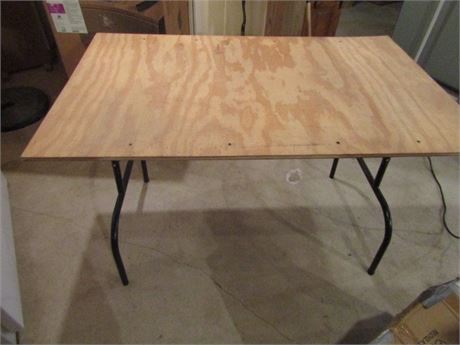Seven Homemade Plywood Folding Tables