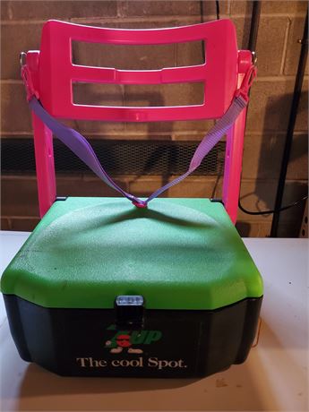 Vintage "7up The Cool Spot" Convertible Seat / Cooler