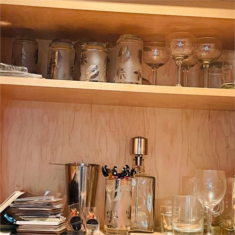 Glassware & Barware Cabinet Buy Out Grouping