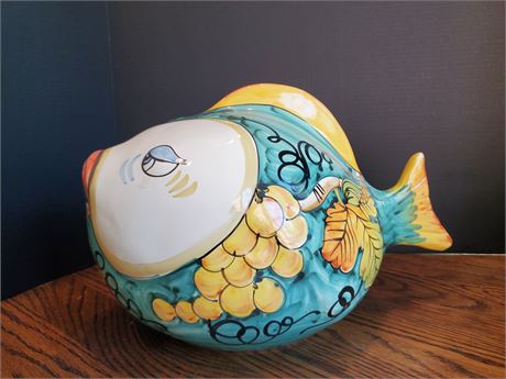 Huge Ceramic Hand Painted Fish