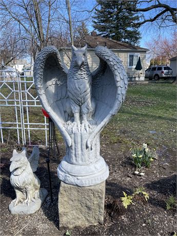 Solid Concrete Griffin Gargoyle Statue