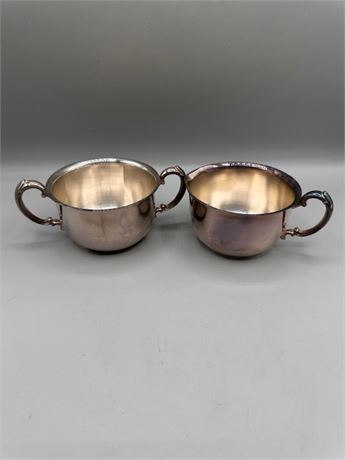 Sheridan Silver Plated Sugar Bowl & Punch Cup