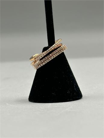 Contemporary Ladies Stacked Fashion Ring