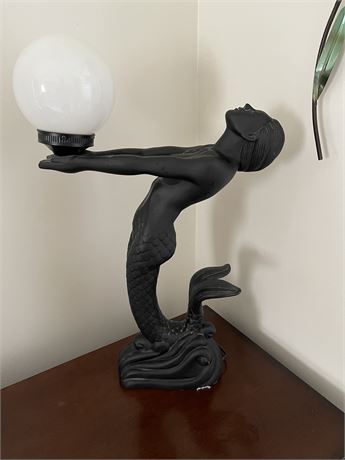 Vintage Art Deco Style Mermaid Lamp
