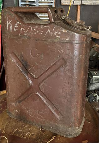 Vintage Military Metal Jerry Can