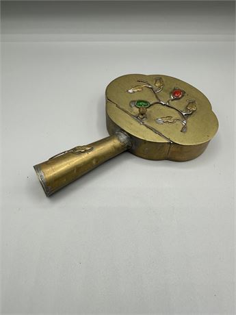 Vintage Chinese Brass Handled Ashtray Box