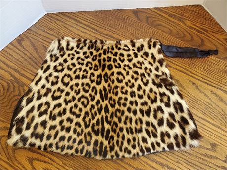 Great Antique Leopard Fur Handbag / Muff