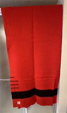 Vintage 3.5 Point Red Hudson's Bay Point Wool Blanket