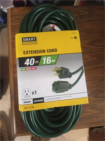 New Outdoor Extension Cord 40ft 16 ga