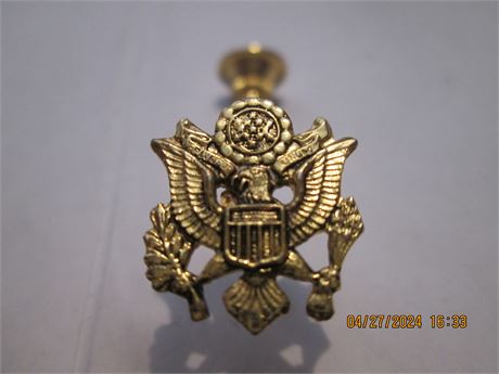Vintage US Army Military Gold Emblem Premium Tie Pin Tac