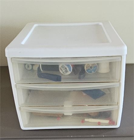 Plastic Drawers of Sewing Notions