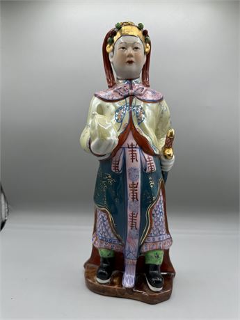 Vintage Chinese Porcelain 12" Figurine