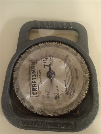 Tray Of Craftsman Circular Saw Blades with Carry Case