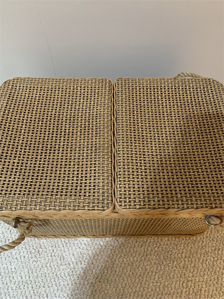 Great Finds Online Auctions Vintage Redmon Wicker Picnic Basket