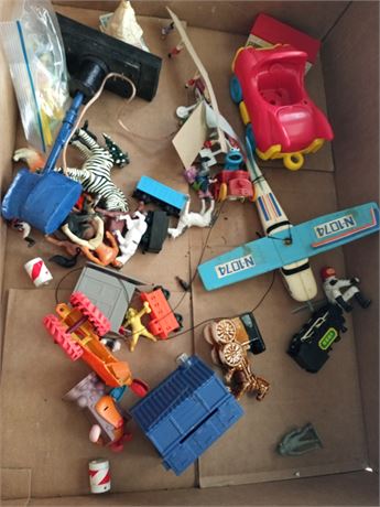 Box Full of Mix Lot of Toys Some Vintage