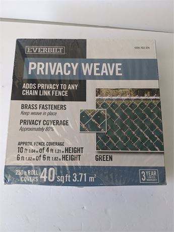 New Privacy Weave Fence Cover