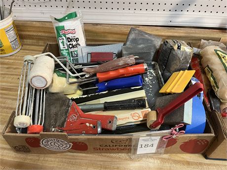 Paint Brushes, Rollers, Scrapers, Sanding Blocks, Paint Trays and More