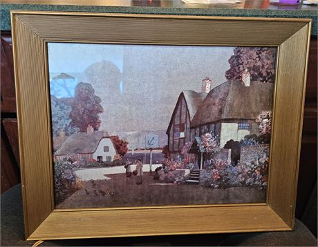 Great Finds Online Auctions - Watercolor Foil Litho By Ernest Uden