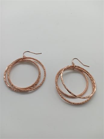 Womens Earings copper Tone