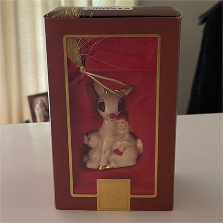 Pallina Di Natale Lenox 2017 – Aereo Di Rudolph & Misfit – Ornamento In Porcellana 8,6 Cm, Nuovo In Scatola