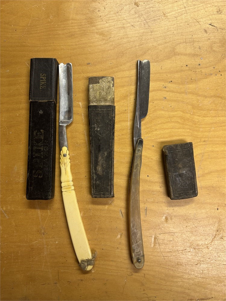 Great Finds Online Auctions - Vintage Straight Razors Lot w/ Cases ...