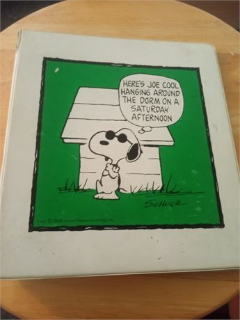 Vintage Snoopy Binder