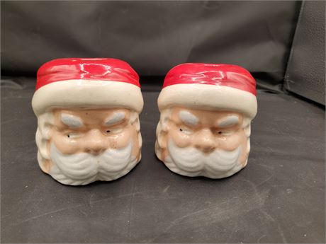 Pair of Side Eyed Santa Candle Holders