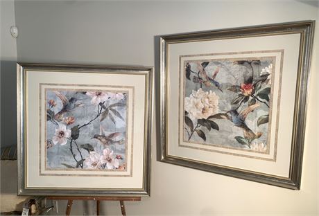 Framed "Birds of a Foathee I & II" Matching Wall Art Prints