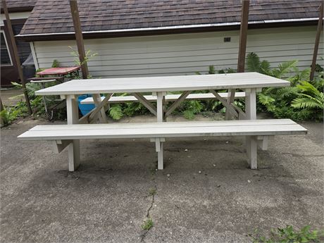 Large Vinyl Covered Picnic Table