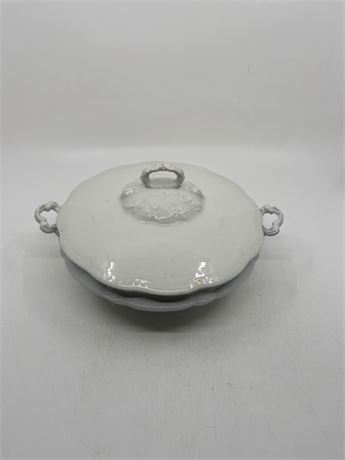 Alfred Meakin Semi Porcelain White Covered Serving Dish