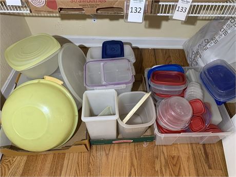 Tupperware and Rubbermaid Storage Containers