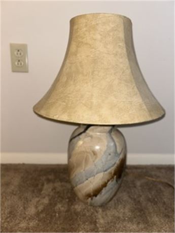 Marble-Esque Lamp with Shade