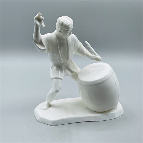 Noritake Nippon Toki Kaisha Japan Blanc de Chine Drum Player Figurine