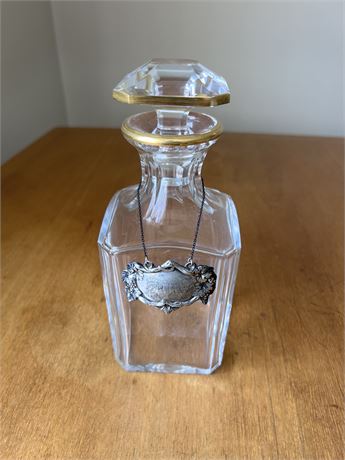Crystal Liquor Decanter with Wine Label