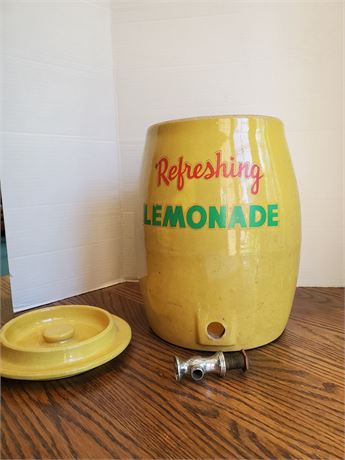 Antique General Store "Refreshing Lemonade" Stoneware Crock