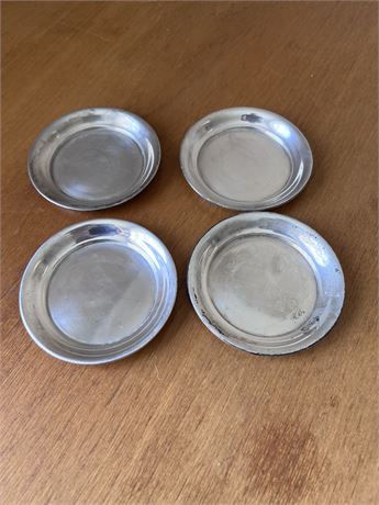 Set of 4 Sterling Silver Coasters