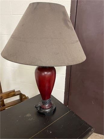Wood Base Table Lamp
