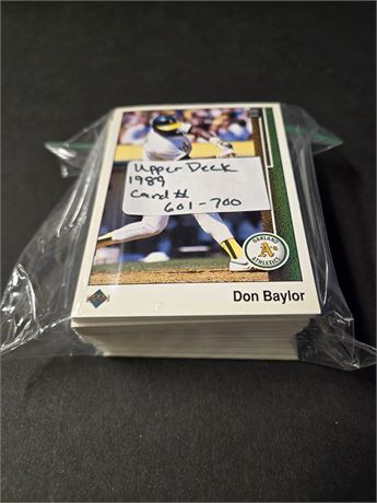 1989 Upper Deck Baseball Cards #601-700
