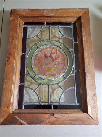 Stained Glass Panel W/ Bird 1 of 2