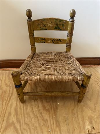 Vintage Mexican Folk Art Childs Chair