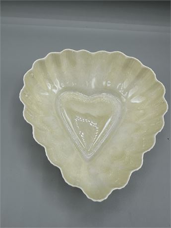 Vintage Irish Belleek Porcelain Heart Shaped Dish